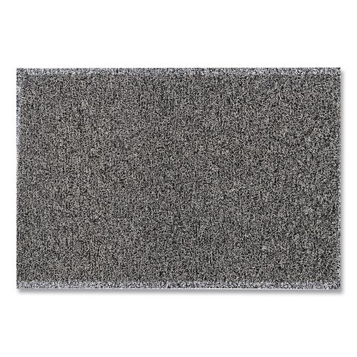 Doortex Twistermat Indoor Entrance Mat, Rectangular, Black/White Coiled Loops Surface, 16" x 24"