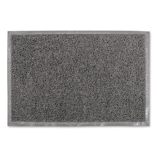 Doortex Twistermat Indoor Entrance Mat, Rectangular, Storm Gray Coiled Loops Surface, 16" x 24"