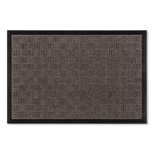 Doortex Ribmat Entrance Mat, Rectangular, Brown Raised Rib Surface, 24" x 36"