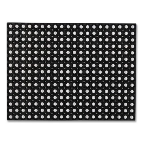 Doortex Octomat All Seasons Black Outdoor Entrance Mat, Black Holes Rubber Surface, 40 x 60