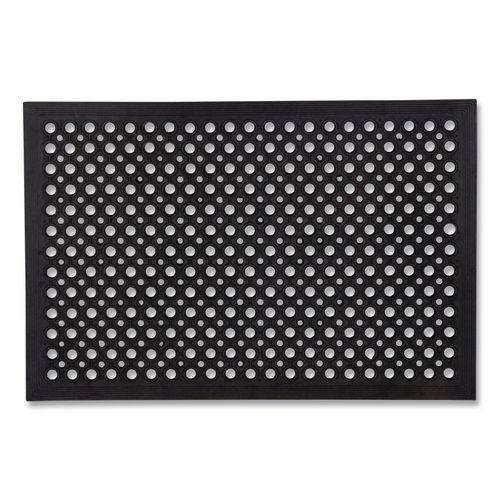 Doortex Open-Top Black Anti-Fatigue Mat, Rectangular, Black Holes Surface, 36 x 60