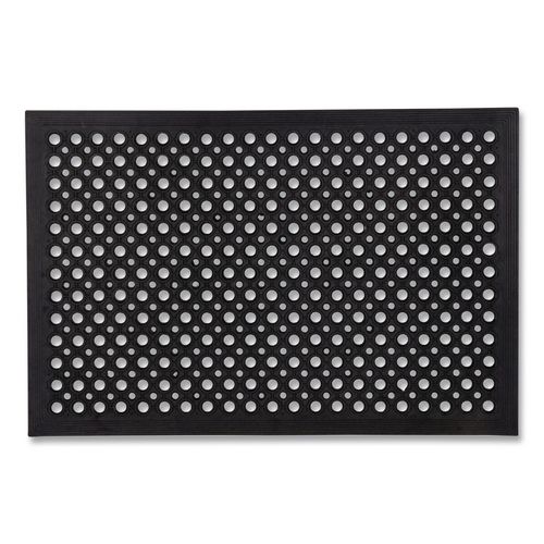 Doortex Open-Top Black Anti-Fatigue Mat, Rectangular, Black Holes Surface, 24 x 36