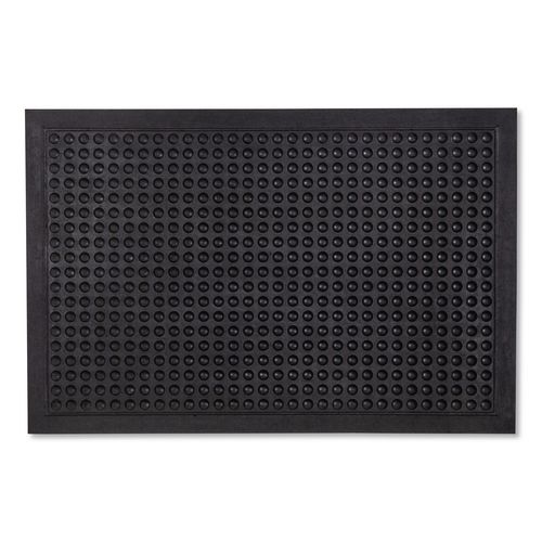 Doortex Black Anti-Fatigue BubbleMat, Rectangular, Black Holes Surface, 36 x 60