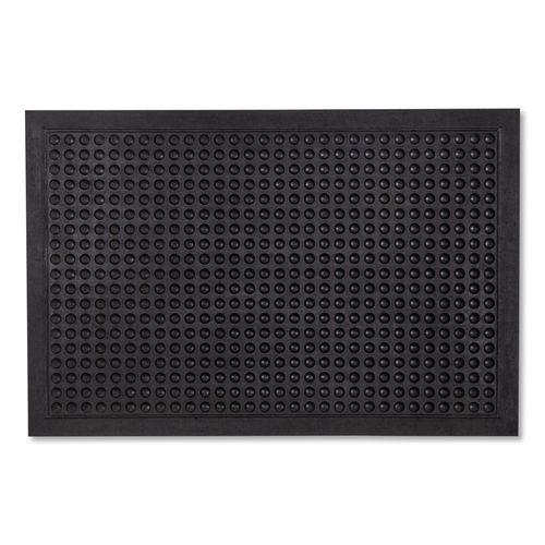 Doortex Black Anti-Fatigue BubbleMat, Rectangular, Black Holes Surface, 24 x 36