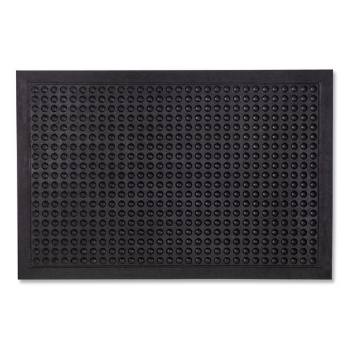 Doortex Black Anti-Fatigue BubbleMat, Rectangular, Black Holes Surface, 36 x 48