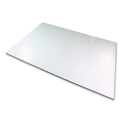Cleartex Glaciermat Heavy Duty Glass Chair Mat for Hard Floors/Carpet, Rectangular, Straight Edge, 36x42, Crystal Clear, Flat