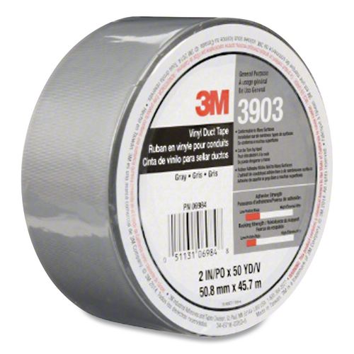 3903 Vinyl Duct Tape, 2" x 50 yds, Gray