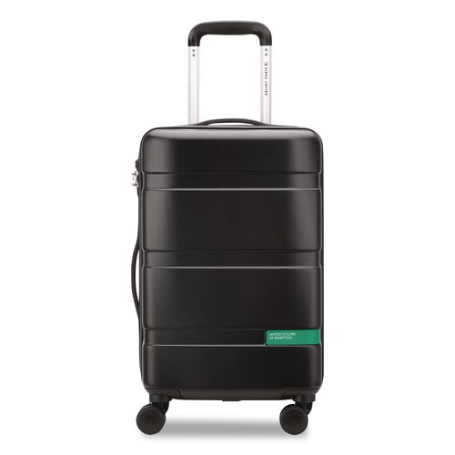 United Colors of Benetton x DELSEY PARIS NOW! 19" Hardside Carry-On Suitcase, 13.5 x 9 x 21.75, Black