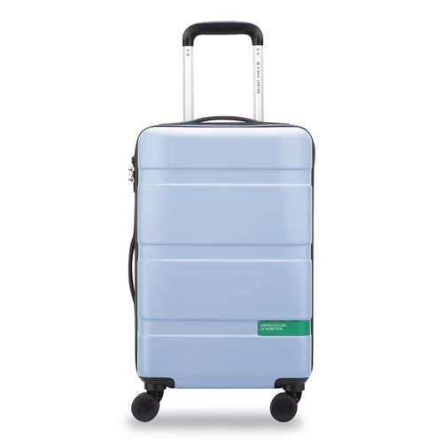 United Colors of Benetton x DELSEY PARIS NOW! 19" Hardside Carry-On Suitcase, 13.5 x 9 x 21.75, Light Blue