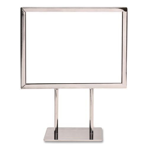 Metal Countertop Sign Holder, 5.5 x 7 Insert, Silver