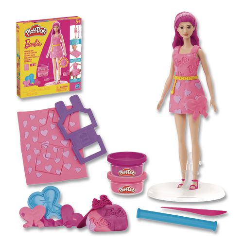 Play-Doh Barbie Hearts and Hair Doll Set
