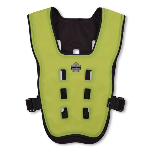 Chill-Its 6684 Dry Evaporative Cooling Vest - Elastic Waist, Polyester/Polyurethane, Large/X-Large, Lime