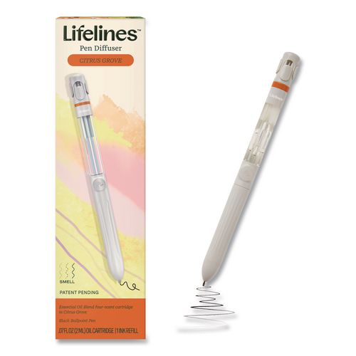 Essential Oil Blends Pen Diffuser, Citrus Grove Scent, White