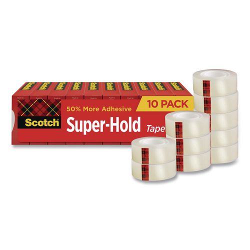 Super-Hold Tape Refill, 1" Core, 0.75" x 22.22 yds, Clear, 10/Pack