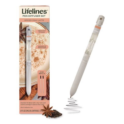 Essential Oil Blends Pen Diffuser, Spiced Chai Latte Scent, White