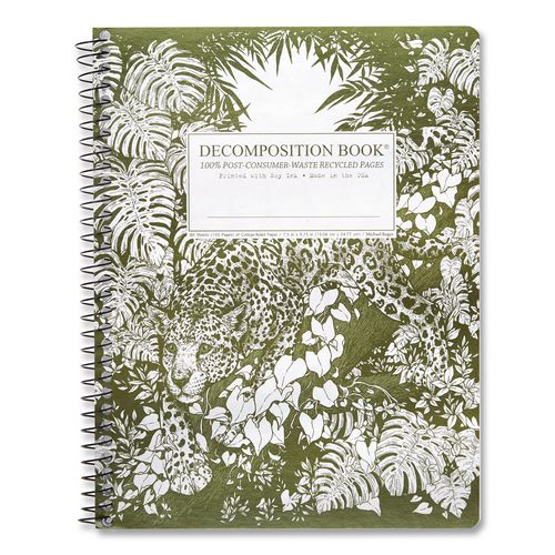 Spiral Composition Book, Medium/College Rule, Jaguar, (80) 9.75 x 7.5 Sheets