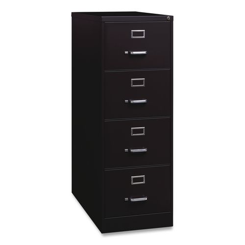 Commercial Vertical Legal File Cabinet, 4 Legal Size File Drawers, 18 x 26.5 x 52, Black