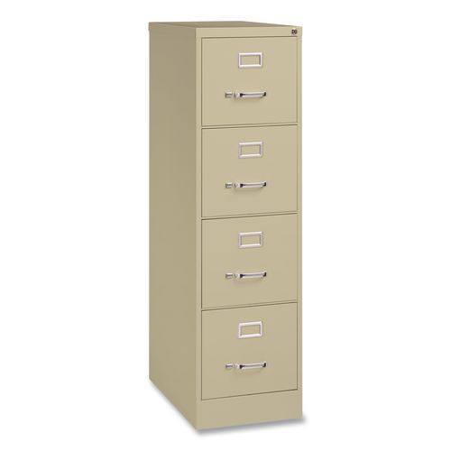 Commercial Vertical Letter File Cabinet, 4 Letter-Size File Drawers, 15 x 25 x 52, Putty