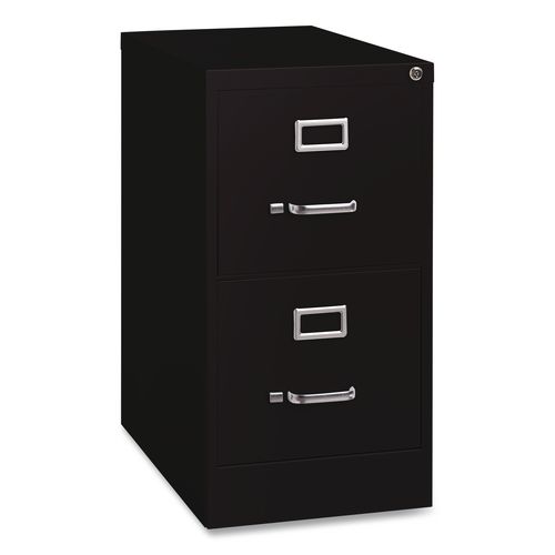 Commercial Vertical Letter File Cabinet, 2 Letter-Size File Drawers, 15 x 22 x 28.37, Black