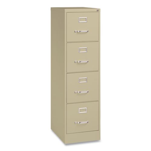 Commercial Vertical Letter File Cabinet, 4 Letter-Size File Drawers, 15 x 22 x 52, Putty