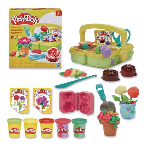 Play-Doh Blooming Flowers Playset, Assorted Colors