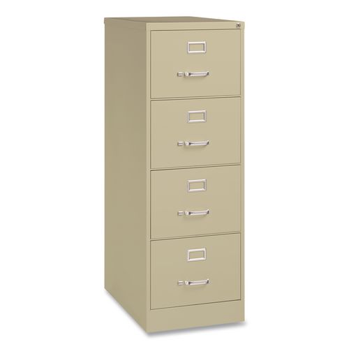 Commercial Vertical Legal File Cabinet, 4 Legal Size File Drawers, 18 x 26.5 x 52, Putty