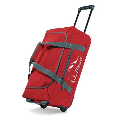 Adventure 22" Polyester Telescoping Carry-On Travel Duffel with Wheels, 22 x 12 x 9, Dark Red
