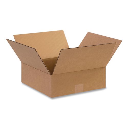 Shipping Boxes, Regular Slotted Container (RSC), 12" x 12" x 4", Kraft, 25/Bundle