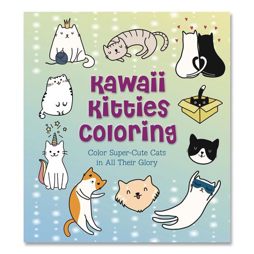 Kawaii Kitties Coloring Book, All Ages, 128 Pages