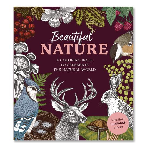 Beautiful Nature Coloring Book, All Ages, 128 Pages