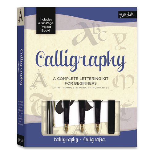 Calligraphy Kit for Beginners, 3 Nib Sizes, 7 Assorted Ink Colors