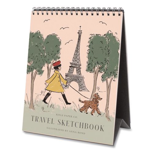 Travel Sketchbook Monthly Desk Calendar, 6 x 7.5, Travel Artwork Sheets, 12-Month (Jan to Dec): 2026