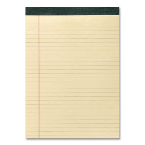 Recycled Legal Pad, Wide/Legal Rule, (40) Canary 8.5 x 11 Sheets