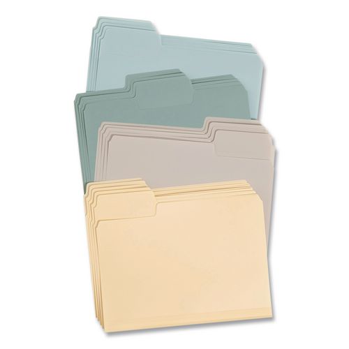 SuperTab Colored File Folders, 1/3-Cut Tab: Assorted, Letter Size, 0.75" Expansion, Assorted Twilight Colors, 20/Pack