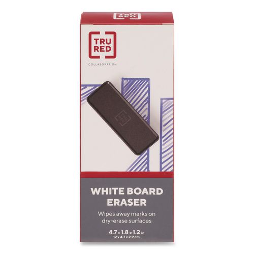 White Board Dry Erase Eraser, 4.7 x 1.2, Black