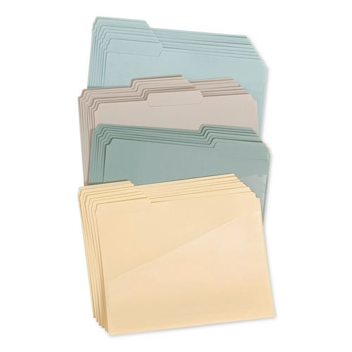 Slash Pocket Poly File Folders, 1/3-Cut Tabs: Assorted, Letter Size, 1" Expansion, Assorted Twilight Colors, 30/Box
