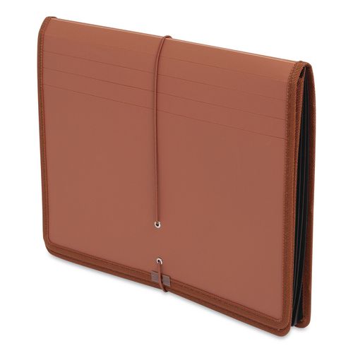 Premium Poly Expanding Wallet, 5.25" Expansion, Elastic Closure, Letter Size, Redrope