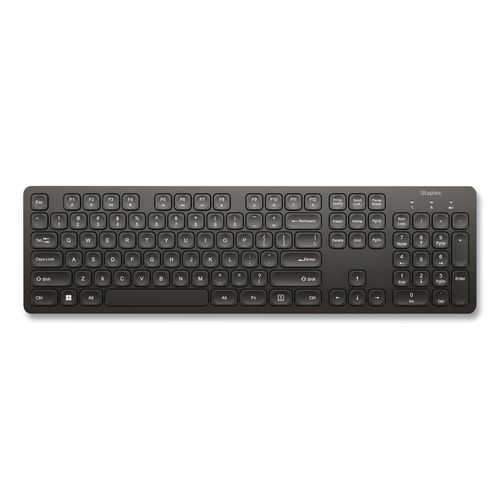 Full-Size Slim Wireless Keyboard, Black