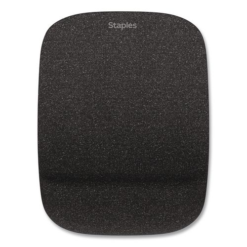 Gel Non-Skid Mouse Pad/Wrist Rest Combo, 9.21 x 7.05, Black