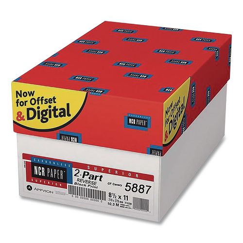 Paper Superior Carbonless Paper, 2-Part, 8.5 x 11, Canary/White, 250 Sets/Ream, 10 Reams/Carton