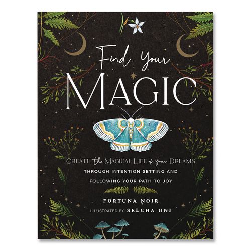Find Your Magic Prompts Guided Journal, Black/Nature Artwork Cover, (160) 8 x 6 Sheets
