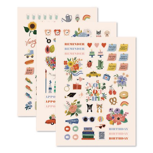 Personal Planner Stickers, Assorted Sizes, Multicolor, 150/Pack