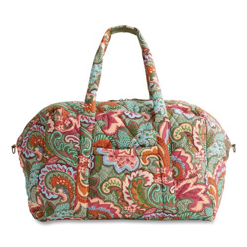 Large Miramar Carry-On Weekender, Fits Devices Up to 13", 19.5 x 8.5 x 12.5, Leaf Me Not Paisley