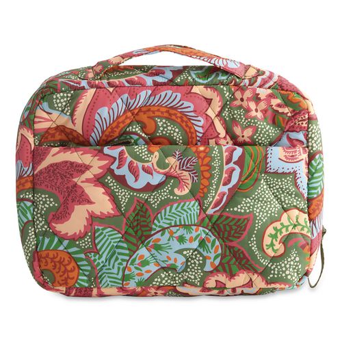 Hanging Travel Organizer, 9.75 x 4 x 7.5, Leaf Me Not Paisley