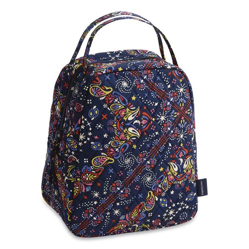 Insulated Lunch Bag, 7.25 x 4.25 x 9, Starry Paisley