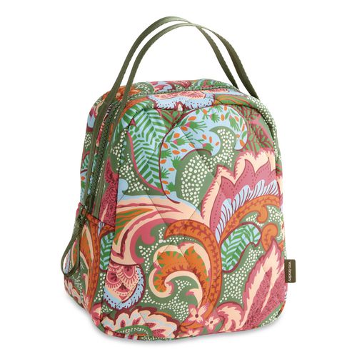 Insulated Lunch Bag, 7.25 x 4.25 x 9, Leaf Me Not Paisley