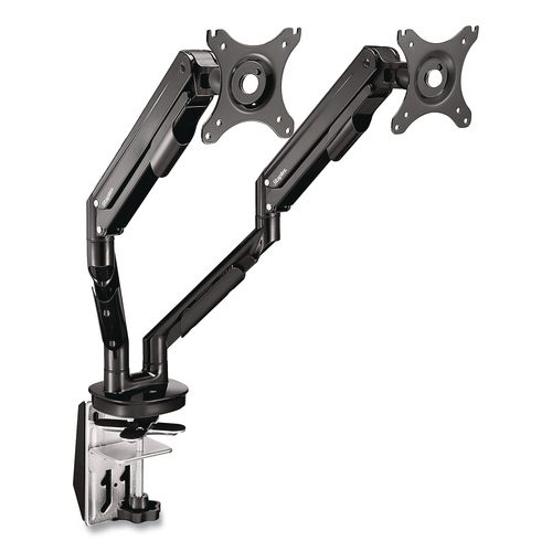 Dual Monitor Arms, For 30" Monitors, 360 Degree Rotation, +/-45 Degree Tilt, Black, Supports 19 lb (Single Arm)