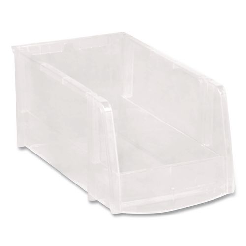 Stackable Storage Bin, 0.38 L, 3 x 4.5 x 7.5, Clear