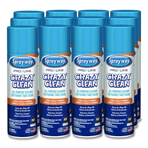 Orange Citrus Crazy Clean, Orange Scent, 19 oz Aerosol Spray, Dozen