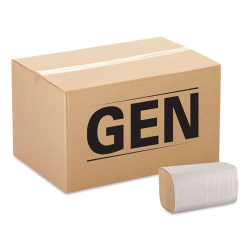 Single-Fold Paper Towels, 1-Ply, 9 x 9.25, Kraft, 334/Pack, 12 Packs/Carton